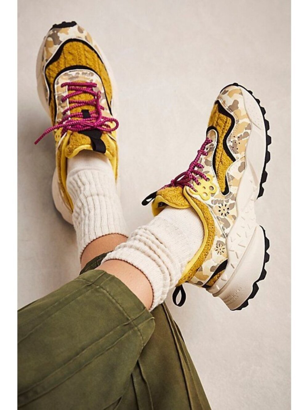 Free People Flower Mountain Cable Knit Knightly Knitted Sneakers Size 7 38 NEW
